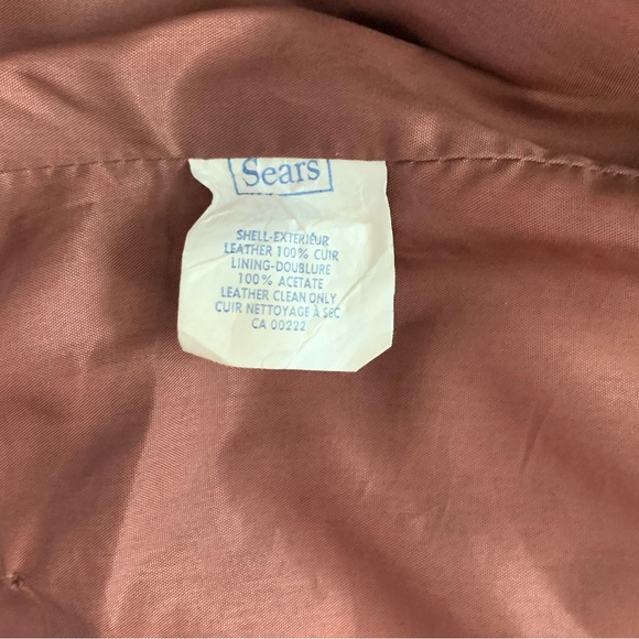 Vintage Sears Men’s Brown Leather Jacket, Chest 42” Medium to Large - Picture 8 of 11